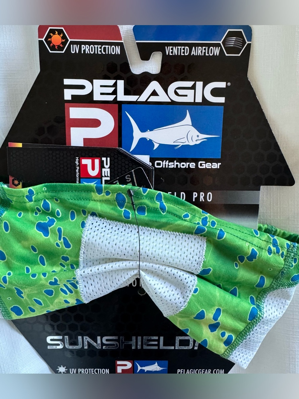 Pelagic Sunshield Gaiter Neck to FullHead UV Protection GRN Fishing Boating NEW
